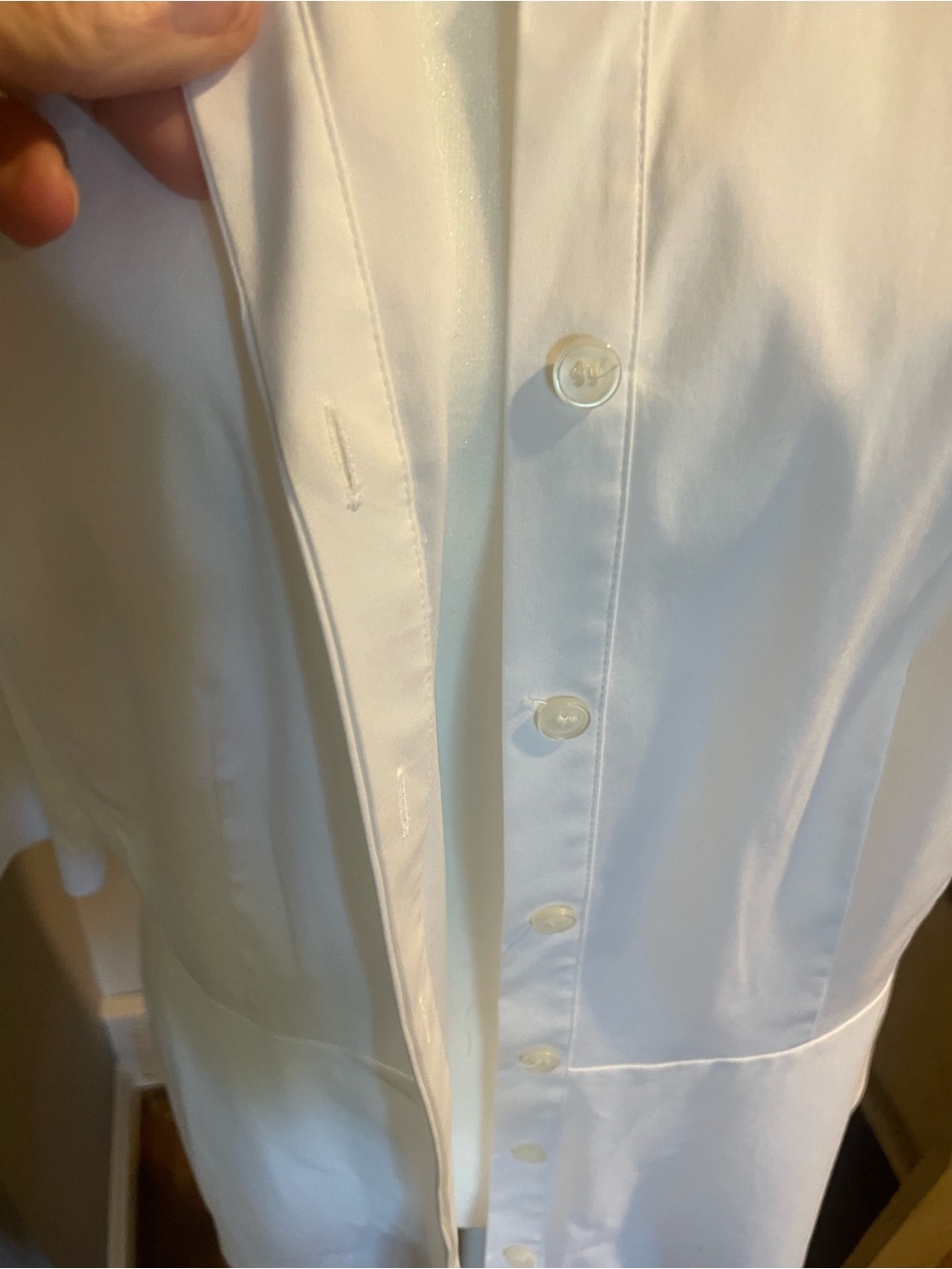Lafayette 148 New York White Collared Button-Front Women’s Top - Picture 2 of 5